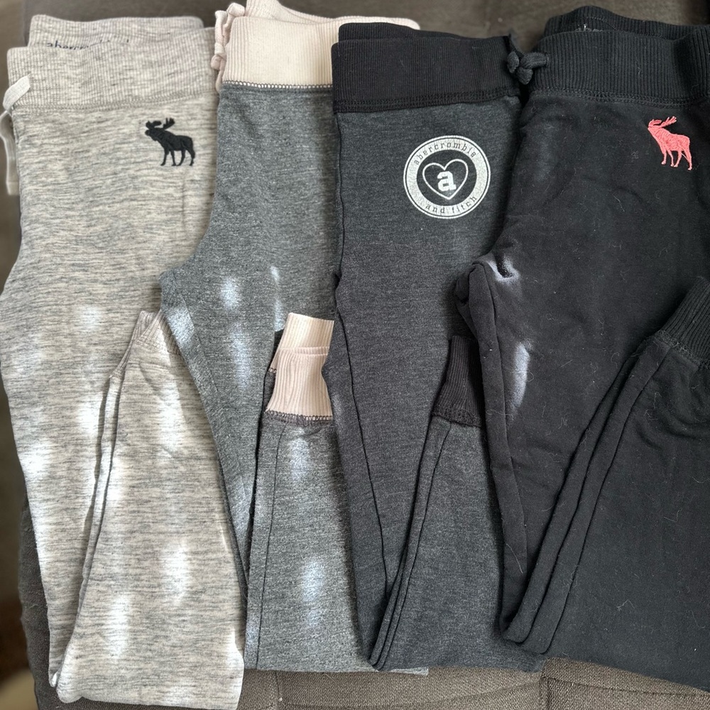 Abercrombie Kids Gray and Black Sweatpants Bundle